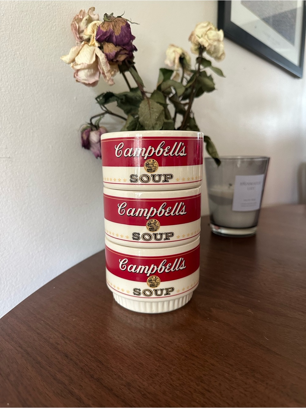 Campbell's Red & Cream Soup Ceramic Bowls